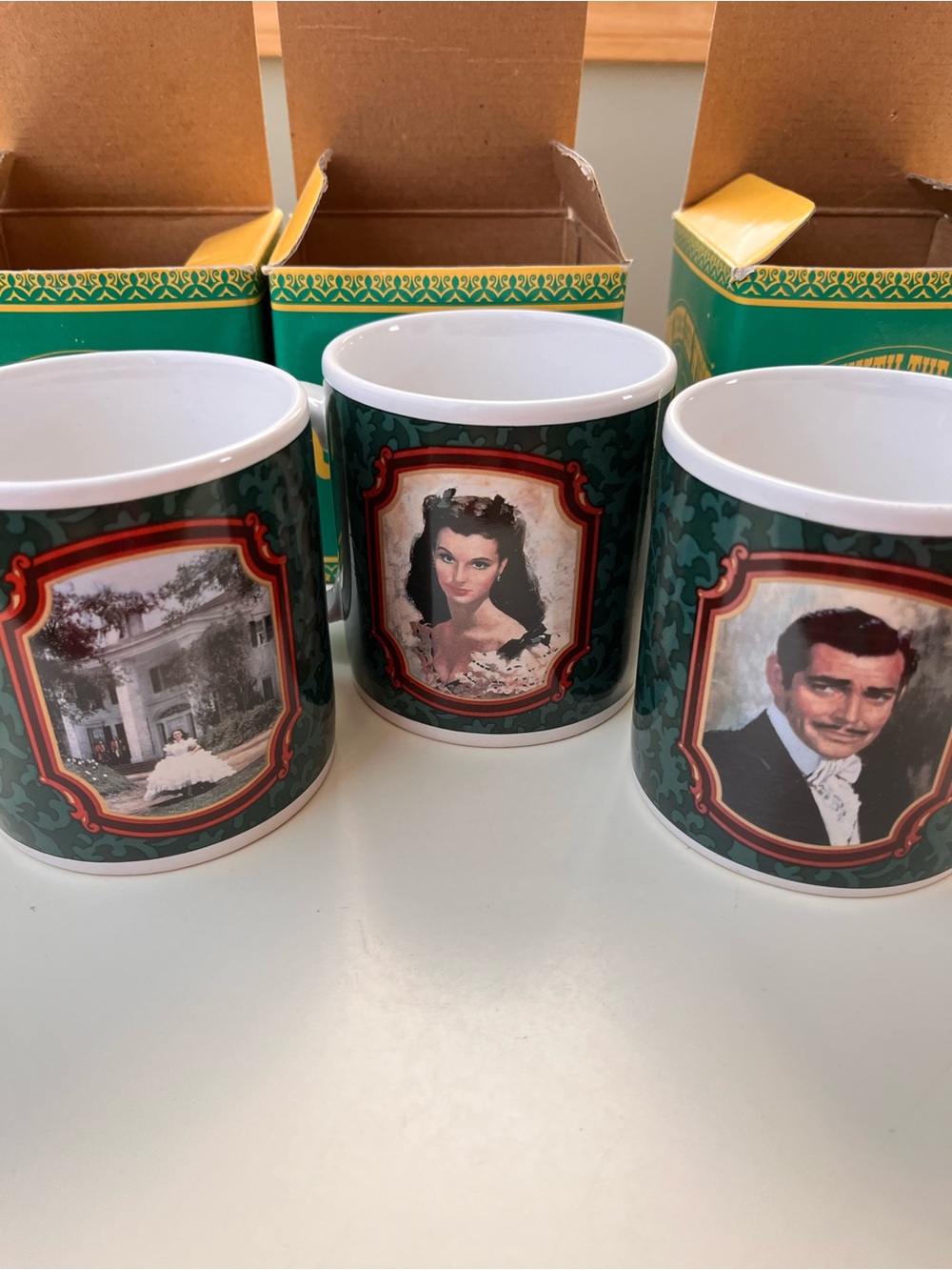 NIB Gone With The Wind mugs-1989-set of three